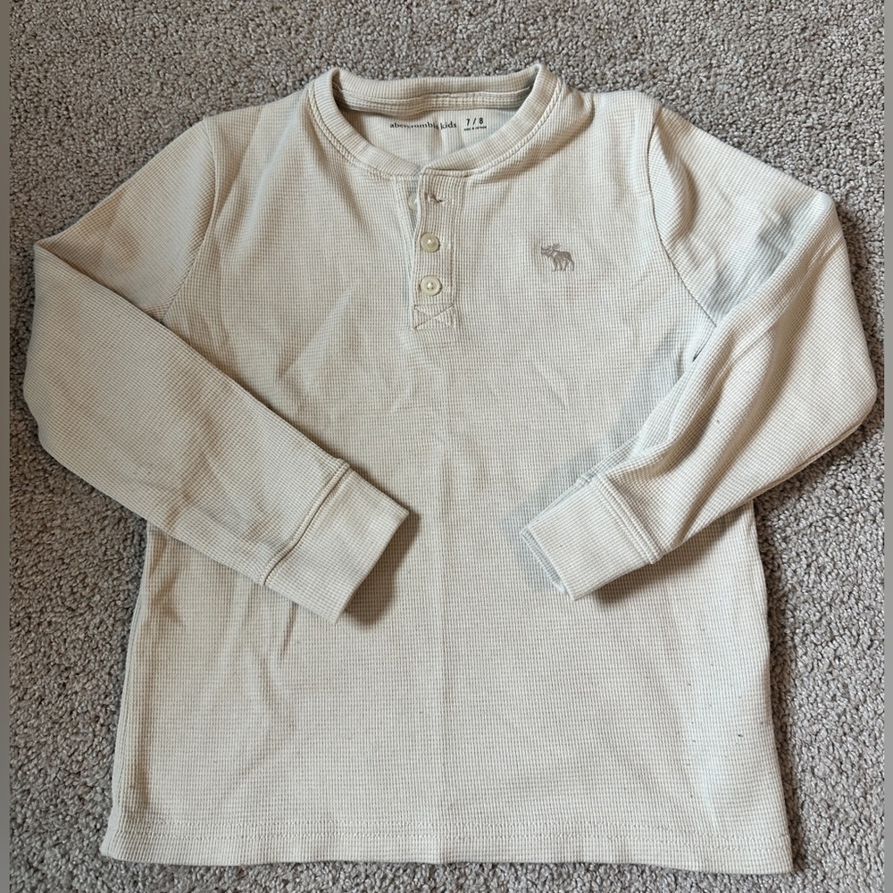 Abercrombie Kids Beige Long Sleeve Henley